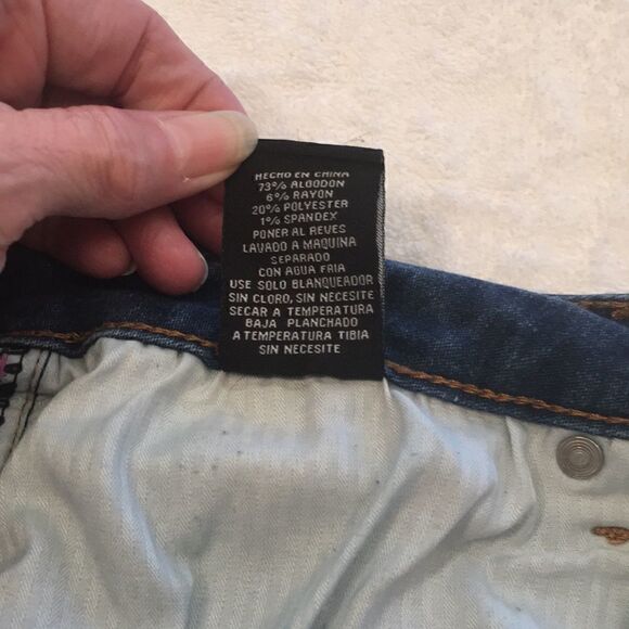 16W Rampage distressed skinny jeans medium blue Sophie midrise stretchy - Picture 7 of 9